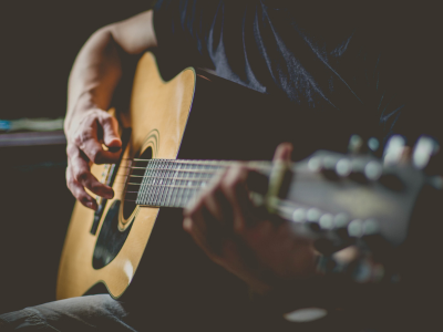 Man Playing the Guitar